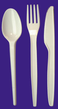 Hi-LiteTM Light-weight White Cutlery