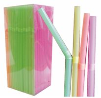 Neon Bendy Straw